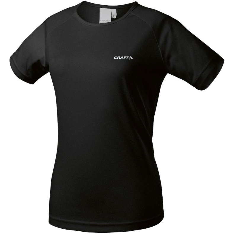 Aktive sports t-shirt i let materiale, sort