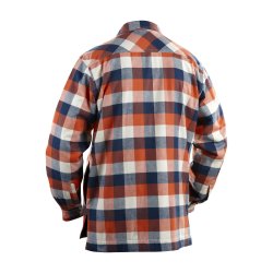 Blkl&auml;der foret flannel skovmandsskjorte m/trykknapper, marinebl/orange
