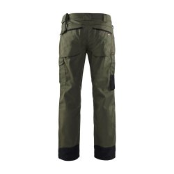 Blkl&auml;der, Garden arbejdsbukser m/skrlomme, oliven grn