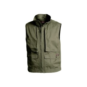 Blkläder, Garden vest m/lommer og forlnget ryg, oliven grn