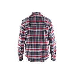 Bl�kl&auml;der klassisk ternet dame flannel skovmandsskjorte, marine/r�d