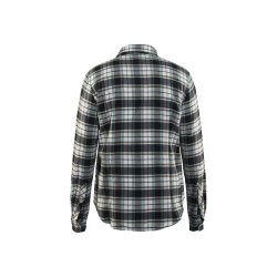 Blkl&auml;der klassisk ternet dame flannel skovmandsskjorte, sort/rhvid