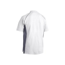 Blkl&auml;der, Polo pique to-farvet, hvid/gr
