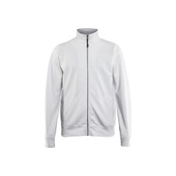 Bl�kl&auml;der, sweat-shirt med lynl�s, hvid