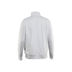 Bl�kl&auml;der, sweat-shirt med lynl�s, hvid