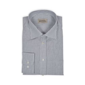 Bosweel skjorte med lange rmer, sm tern, sort / hvid