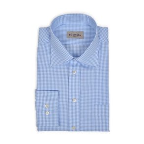 Bosweel skjorte med lange rmer, tern, lys bl/hvid
