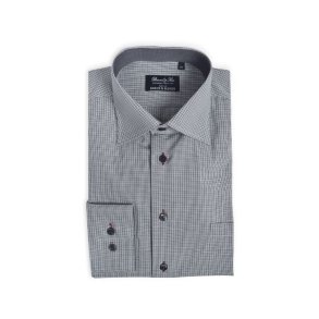 Bosweel skjorte med lange rmer, tern m/kontrast, koks