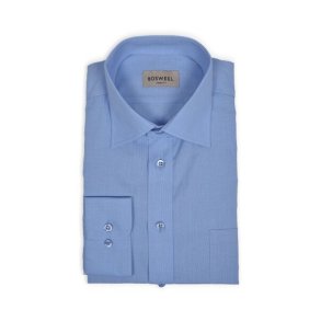 Bosweel skjorte med langt rme, fil a fil, lys bl