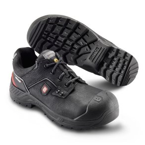 Brynje sikkerhedssko i slidst�rkt l�der med forst�rkning