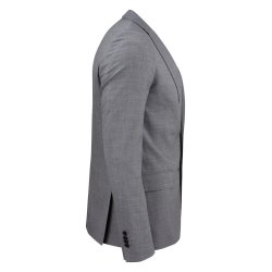 Classic Blazer m/strech og dobbelt slids, gr� melange