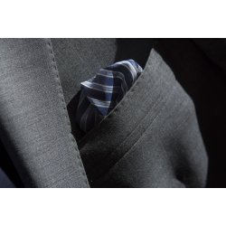 Classic Blazer m/strech og dobbelt slids, gr� melange