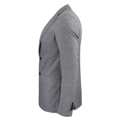Classic Blazer m/strech og dobbelt slids, gr� melange