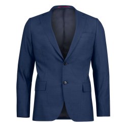Classic Blazer m/strech og dobbelt slids, navy melange