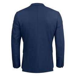 Classic Blazer m/strech og dobbelt slids, navy melange