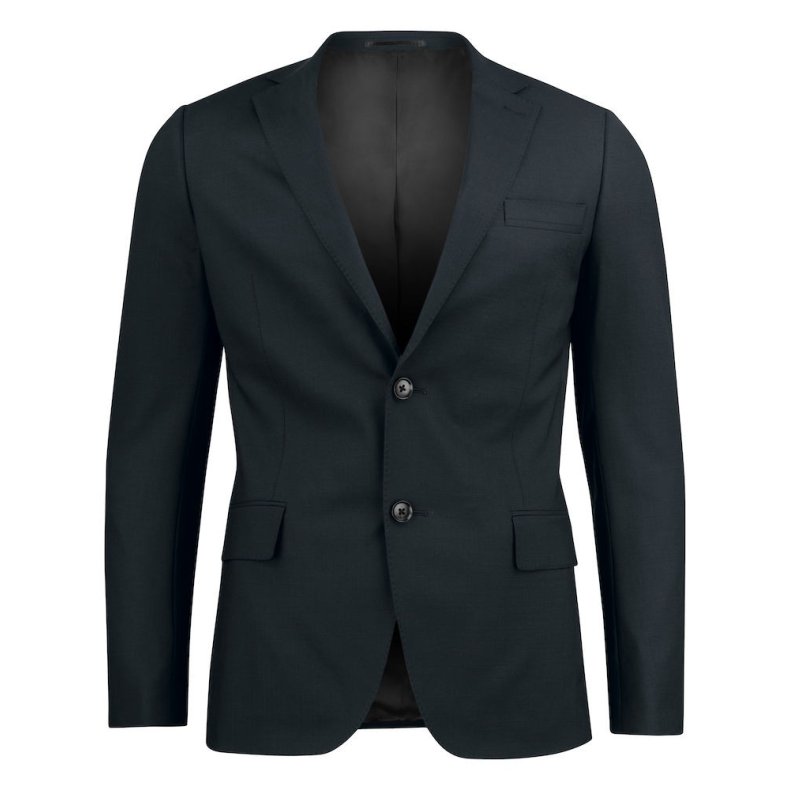 Classic Blazer m/strech og dobbelt slids, sort