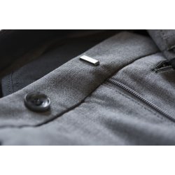 Classic buks "flat front" modern fit, gr� melange