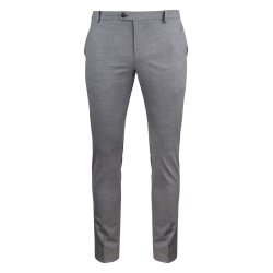 Classic buks "flat front" modern fit, gr� melange