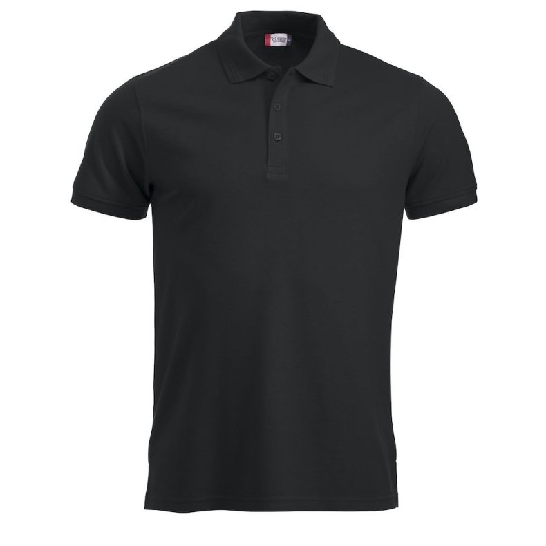 Classic herre polo, pique sporty design, sort