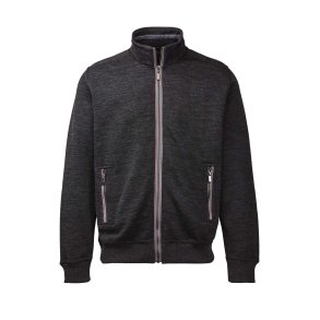 Clipper luxus cardigan m/lommer og lynls, koksgr