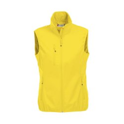 Clique basic dame softshell vest, vindtt, gul
