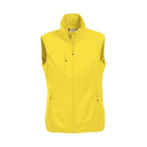 Clique basic dame softshell vest, vindtt, gul