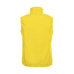 Clique basic dame softshell vest, vindtt, gul