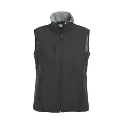 Clique basic dame softshell vest, vindtt, sort