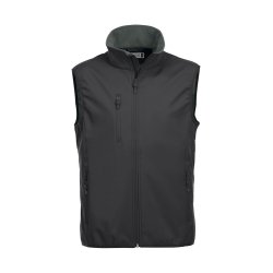 Clique basic softshell vest, vindtt, sort