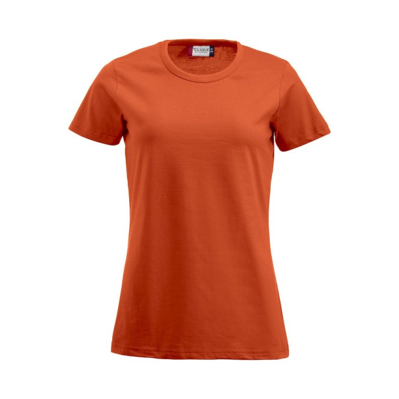 Clique, dame Fashion-T med O-hals, orange