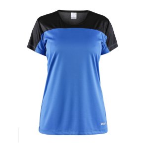 Craft dame T-shirt to-fravet i moderne design, bl�/sort