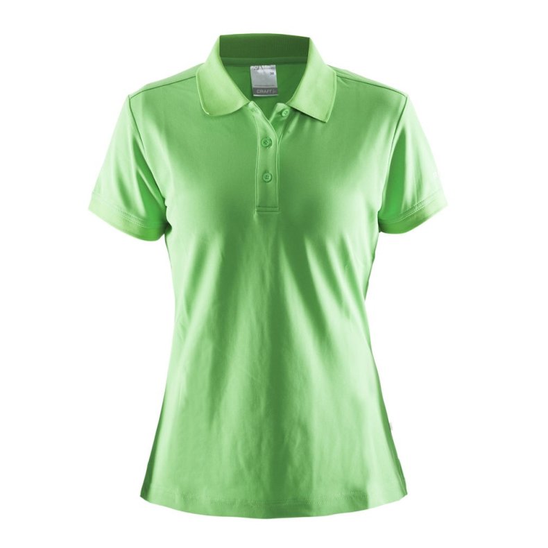 Craft klassisk polo pique, dame, lime