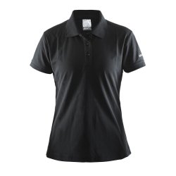 Craft klassisk polo pique, dame, sort