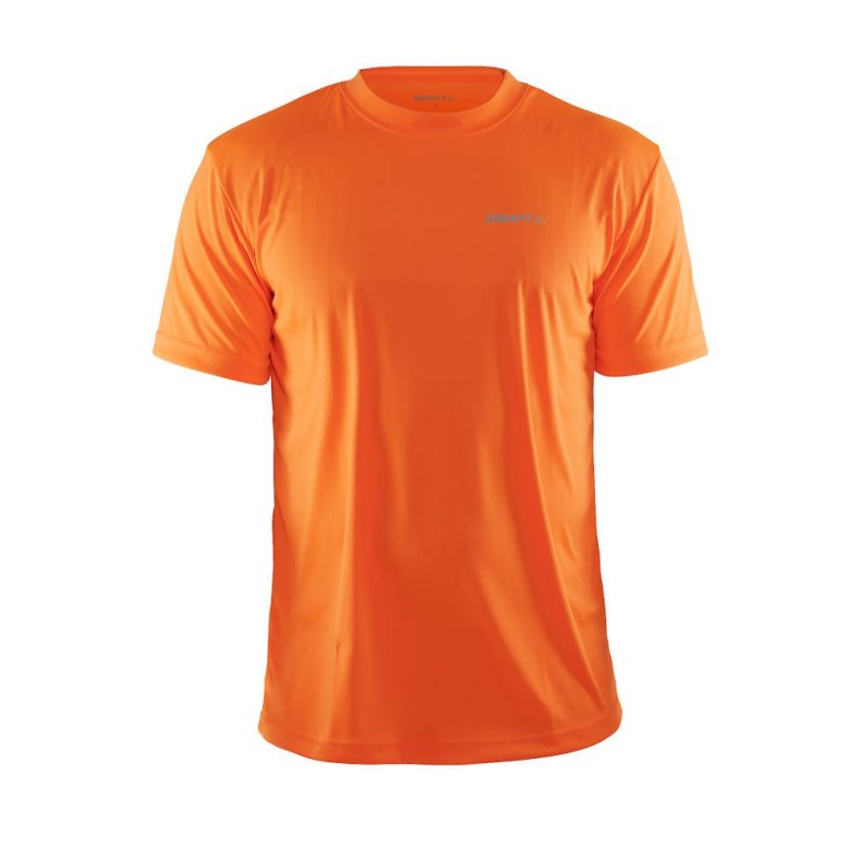 Craft Prime Tee, klassisk herre lbe t-shirt, orange