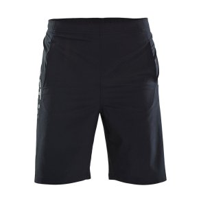 Craft stretch tr�ningsshorts m/elastik i taljen og sn�re, sort
