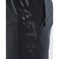 Craft stretch tr�ningsshorts m/elastik i taljen og sn�re, sort