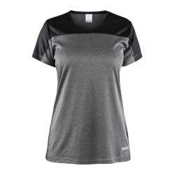 Craft dame T-shirt to-farvet i moderne design, gr�/sort