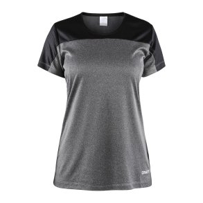 Craft dame T-shirt to-farvet i moderne design, gr�/sort