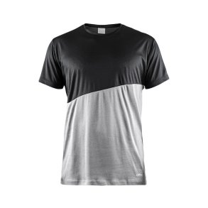 Craft T-shirt to-farvet i moderne design, lys gr�/sort