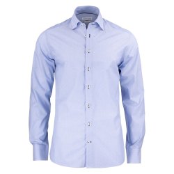 Eksklusiv Harvest &amp; Frost skjorte i moderne mnster, slim fit, lysebl