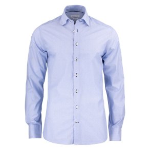 Eksklusiv Harvest & Frost skjorte i moderne mnster, slim fit, lysebl
