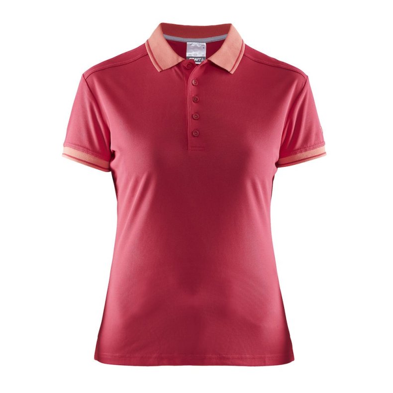 Eksklussiv Craft polo, pique, dame, pink