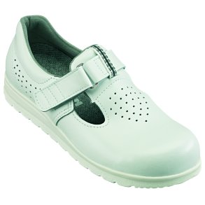 Euro-Dan K�kkensko med velcro, hvid