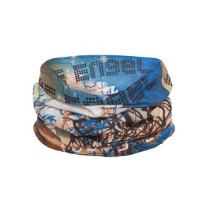 F. Engel printet halsrr, bl