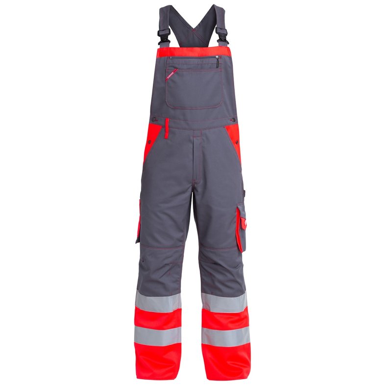 F. Engel Safety overall to farvet, klasse 1., gr/rd