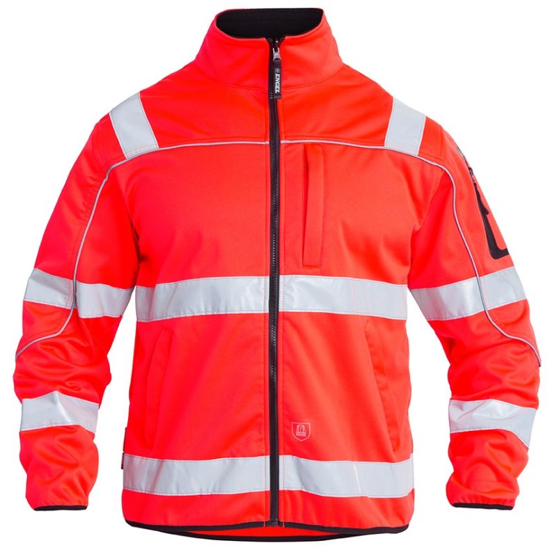 F. Engel Safety softshell jakke vindtt og vandafvisende, rd