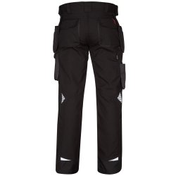 Galaxy arbejdsbukser m/knforstrkning, sort/gr