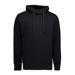 H�ttesweatshirt i modern fit og med lommer, sort
