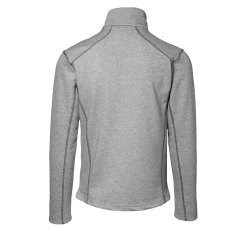 Herrecardigan med kontraststikninger og lynl�s, gr� melange