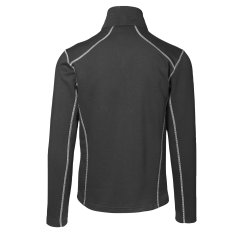 Herrecardigan med kontraststikninger og lynl�s, sort